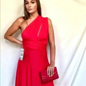 Multi-way red gown
